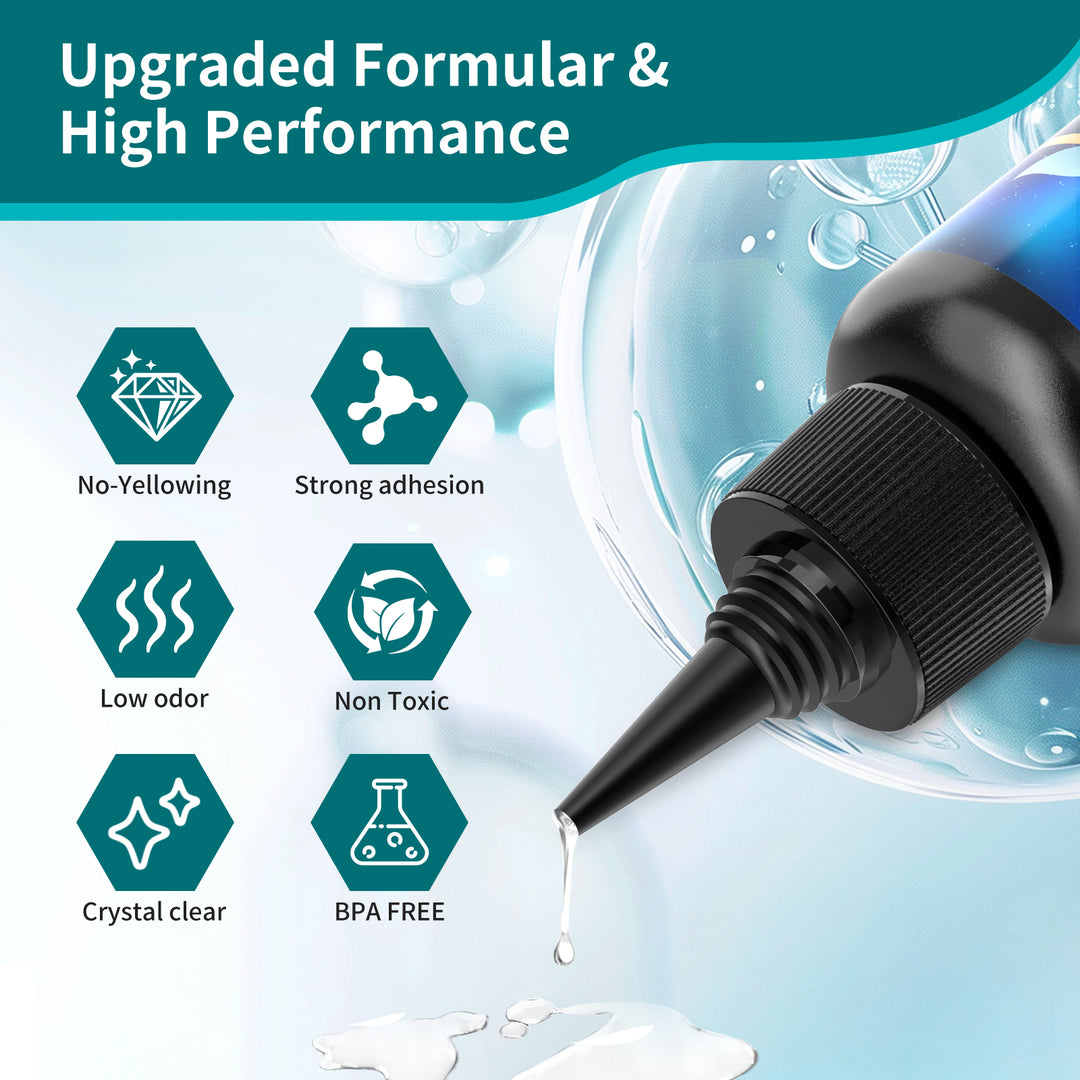 Rechargeable UV flashlight for fast curing of resins