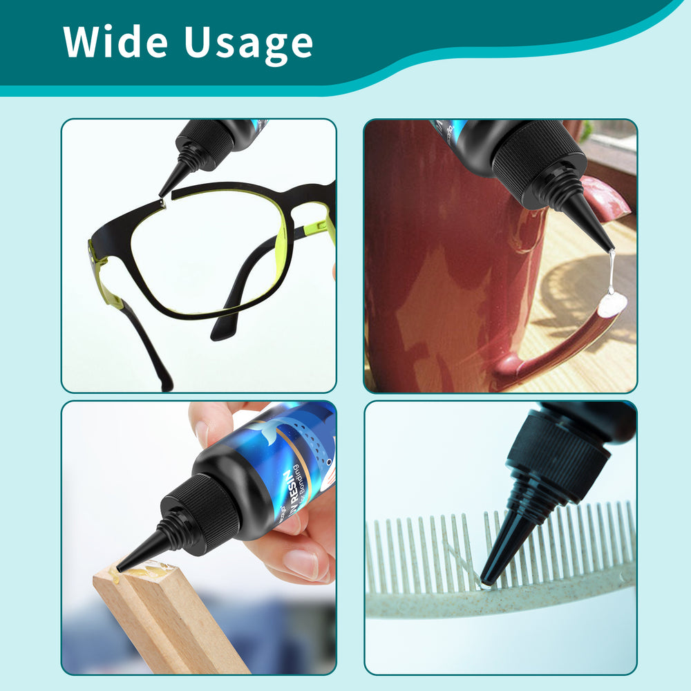 Rechargeable UV flashlight for fast curing of resins