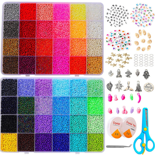 2mm 48 Colors Glass Seed Beads