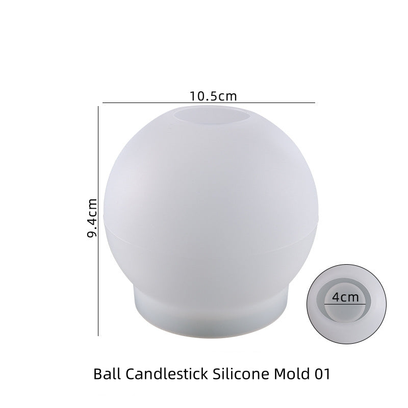 Ball Candlestick Silicone Mold