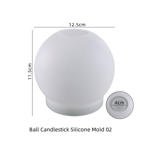 Ball Candlestick Silicone Mold