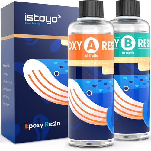ISTOYO 2 Pack UV Light for Resin, Large Size Dual Wavelength UV Resin Light  and Portable