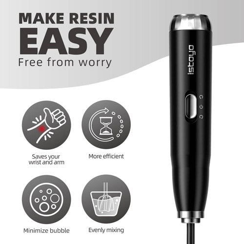 Electric Epoxy Resin Mixer,Handheld Resin Mixer for Minimizing Bubbles,  Epoxy Resin Mixer, Resin Stirrer for Resin, Silicone Mixing Green
