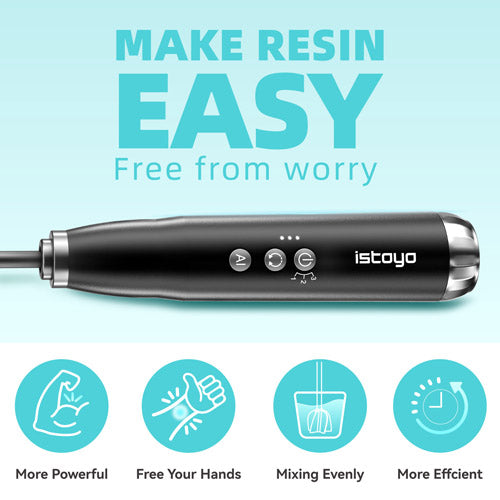 ISTOYO Premium Resin Mixer, Handheld Battery Epoxy Mixer for Saving Your  Wrist, Epoxy Resin Mixer, Resin Kit, Resin Supplies for Resin, Silicone