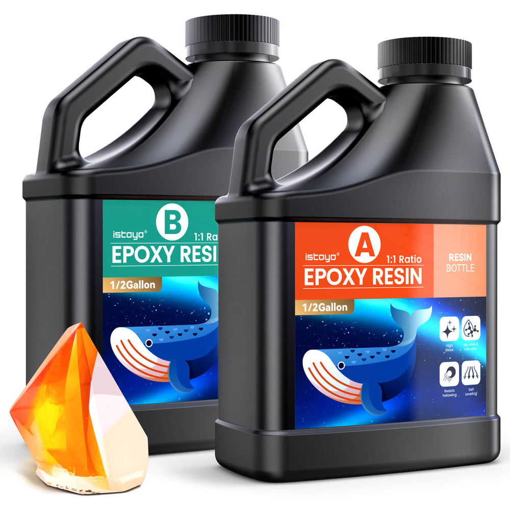 ISTOYO Epoxy Resin Kit, 1 Gallon/4L, Crystal Clear & Bubble Free Resin Set